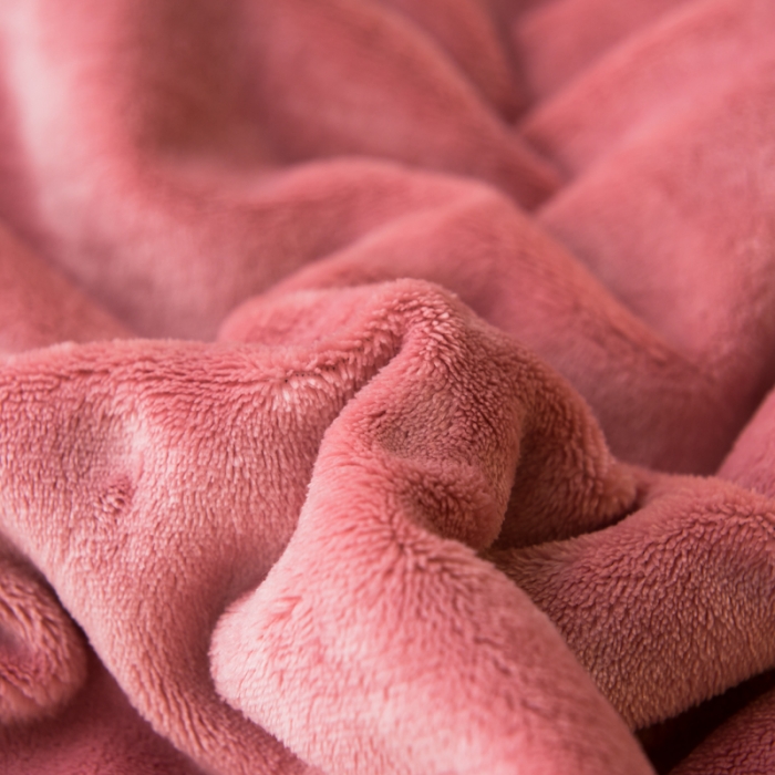 91家纺网 家纺一手货源 找家纺 欧邦 新款爆款纯色羊羔绒双层毛毯 蜜桃粉