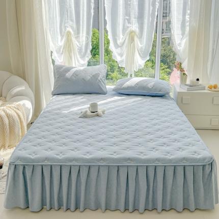 91家纺网 家纺一手货源 找家纺 （总）尊康家纺（原磊科） 2024新款全棉色织大豆夹棉床裙-浓情蜜意