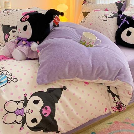 91家纺网 家纺一手货源 找家纺 （总）瑞莱 2023秋冬全新网红款棉加绒四件套