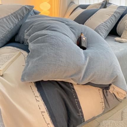 91家纺网 家纺一手货源 找家纺 （总）瑞莱 2023秋冬全新网红款棉加绒四件套