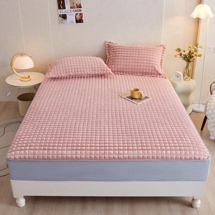 91家纺网 家纺一手货源 找家纺 （总）湘之帛 2024直播爆款纯色立体兔兔绒床笠三件套