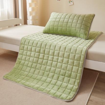 91家纺网 家纺一手货源 找家纺 （总）湘之帛 2024直播爆款纯色高克重牛奶绒夹棉床护垫床垫