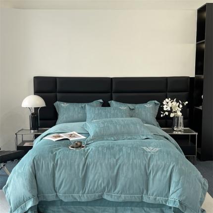 91家纺网 家纺一手货源 找家纺 （总）时亿 2023新款纯植物真丝绒四件套卡斯特