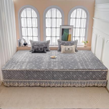 91家纺网 家纺一手货源 找家纺 （总）手艺人 2025新款牛奶绒炕盖榻榻米炕垫蘑菇蕾丝款K336-K355