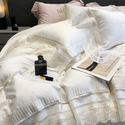 91家纺网 家纺一手货源 找家纺 黑白森林23款100支全棉四件套纯棉床上用品