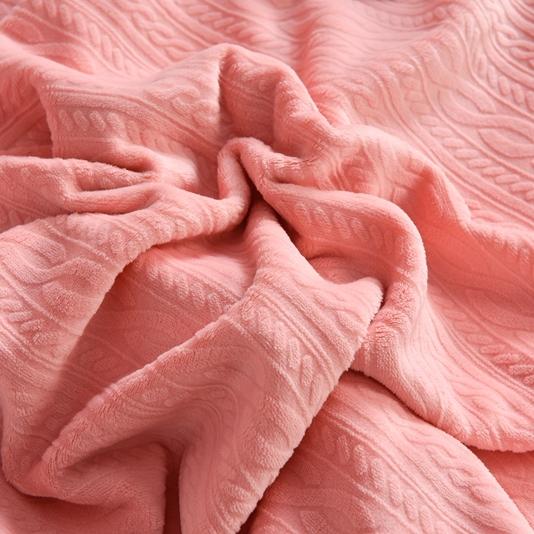 91家纺网 家纺一手货源 找家纺 畅畅家纺 2023新款A类雕花绒牛奶绒四件套 安娜-粉