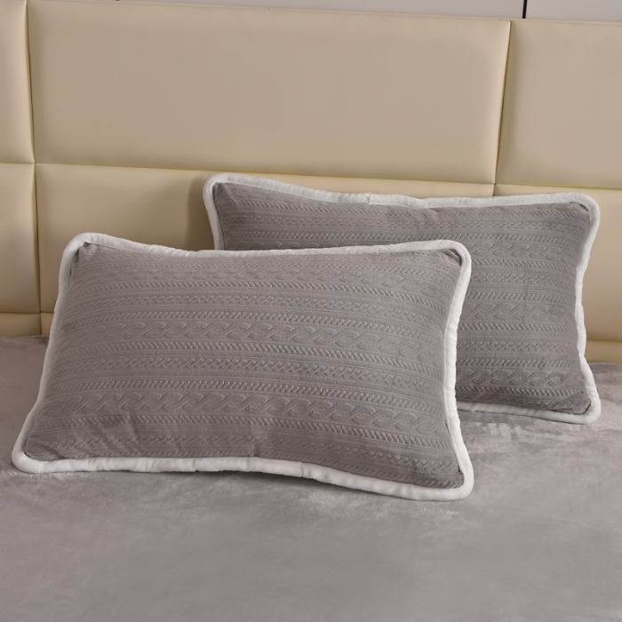 91家纺网 家纺一手货源 找家纺 畅畅家纺 2023新款A类雕花绒牛奶绒四件套 安娜-灰