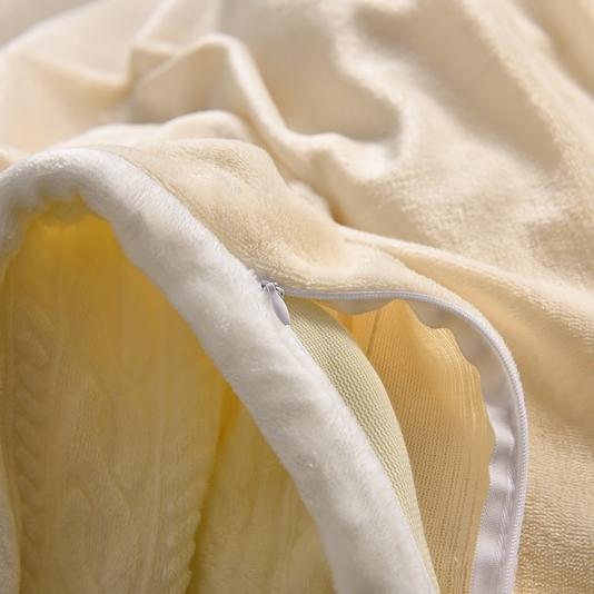 91家纺网 家纺一手货源 找家纺 畅畅家纺 2023新款A类雕花绒牛奶绒四件套 安娜-奶白