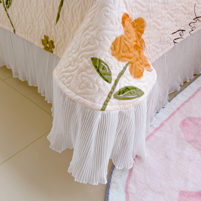 91家纺网 家纺一手货源 找家纺 冬然 2023新款全棉床盖纯棉床盖夹棉床单全棉床单纯棉床单花样情怀