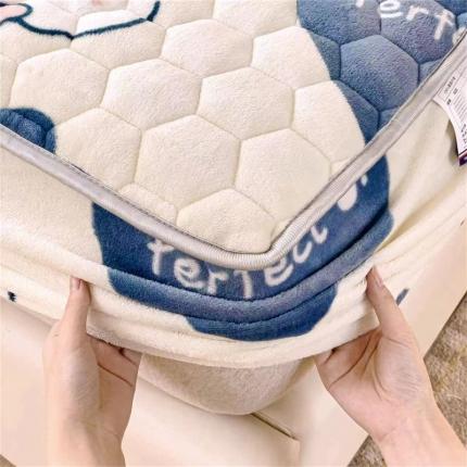 91家纺网 家纺一手货源 找家纺 总梦舒羽2025牛奶绒抗静电夹棉床笠床罩床单床盖床护垫套宿舍三件套