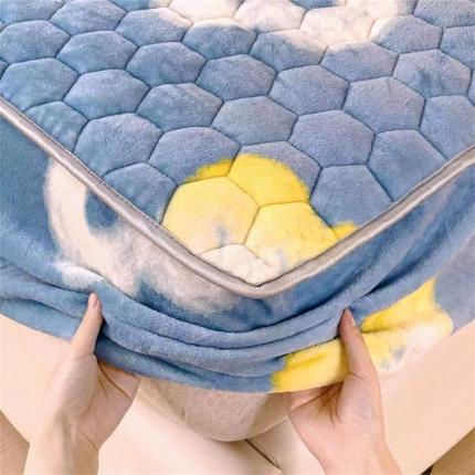 91家纺网 家纺一手货源 找家纺 总梦舒羽2025牛奶绒抗静电夹棉床笠床罩床单床盖床护垫套宿舍三件套