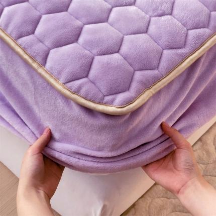 91家纺网 家纺一手货源 找家纺 总梦舒羽2025牛奶绒抗静电夹棉床笠床罩床单床盖床护垫套宿舍三件套