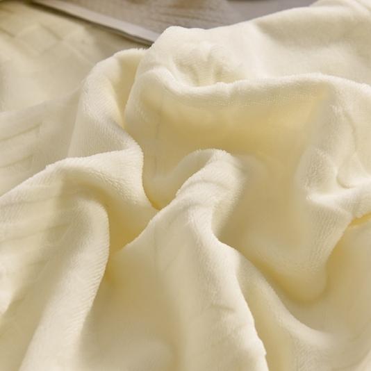 91家纺网 家纺一手货源 找家纺 畅畅家纺 2023新款A类雕花绒牛奶绒四件套 迪欧-奶白