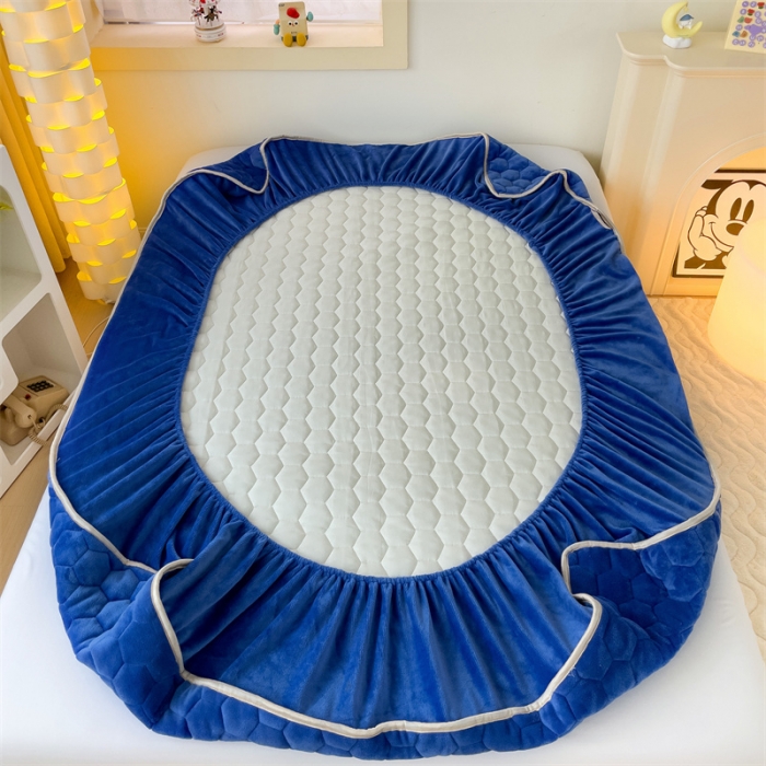 91家纺网 家纺一手货源 找家纺 总梦舒羽2025牛奶绒抗静电夹棉床笠床罩床单床盖床护垫套宿舍三件套