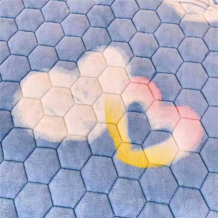 91家纺网 家纺一手货源 找家纺 梦舒羽牛奶绒抗静电夹棉床笠床罩床单床盖床护垫套宿舍三件套 彩虹甜心