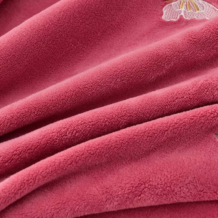 91家纺网 家纺一手货源 找家纺 畅畅家纺 2023高克重牛奶绒刺绣花四件套金貂法莱宝宝水晶雪花绒四件套 花海-豆沙+灰