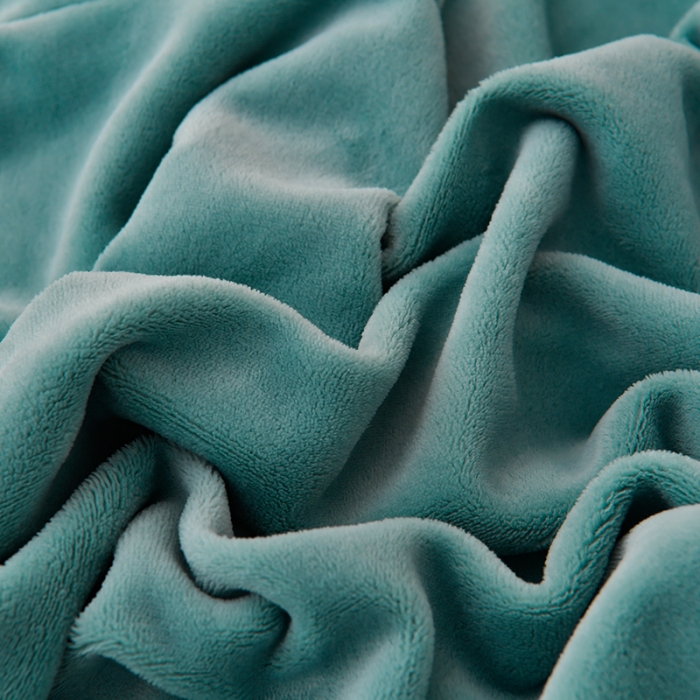 91家纺网 家纺一手货源 找家纺 畅畅家纺 2023高克重牛奶绒刺绣花四件套金貂法莱宝宝水晶雪花绒四件套 花海-湖蓝