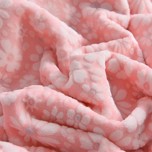 91家纺网 家纺一手货源 找家纺 畅畅家纺 2023新款A类雕花绒牛奶绒四件套 绒雪花-粉