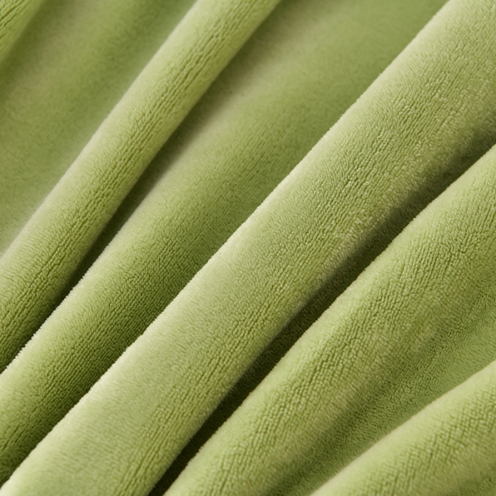 91家纺网 家纺一手货源 找家纺 畅畅家纺 2023高克重牛奶绒刺绣花四件套金貂法莱宝宝水晶雪花绒四件套 花海-绿+灰