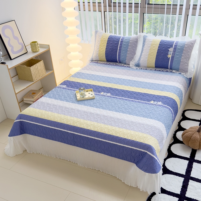 91家纺网 家纺一手货源 找家纺 冬然 2023新款全棉床盖纯棉床盖夹棉床单全棉床单纯棉床单休闲生活