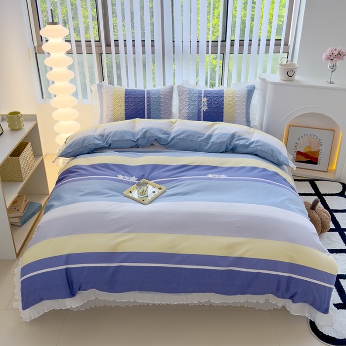 91家纺网 家纺一手货源 找家纺 冬然 2023新款全棉床盖纯棉床盖夹棉床单全棉床单纯棉床单休闲生活