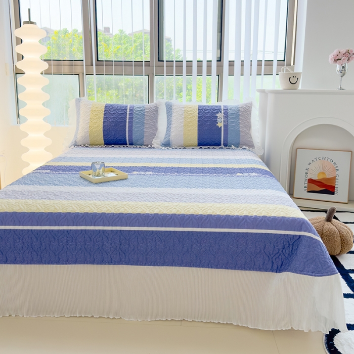 91家纺网 家纺一手货源 找家纺 冬然 2023新款全棉床盖纯棉床盖夹棉床单全棉床单纯棉床单休闲生活