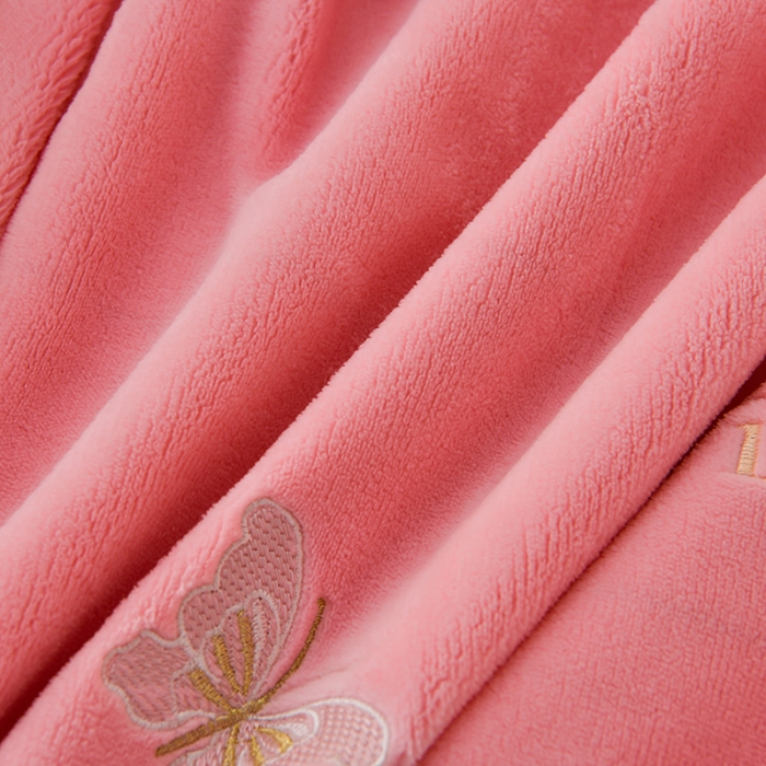 91家纺网 家纺一手货源 找家纺 畅畅家纺 2023高克重牛奶绒刺绣花四件套金貂法莱宝宝水晶雪花绒四件套 花海-樱花粉