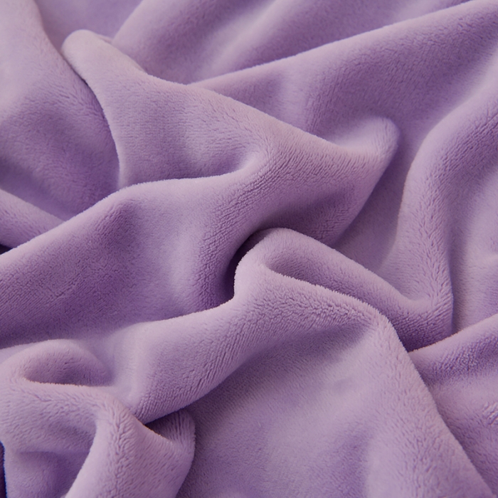 91家纺网 家纺一手货源 找家纺 畅畅家纺 2023高克重牛奶绒刺绣花四件套金貂法莱宝宝水晶雪花绒四件套 花海-紫