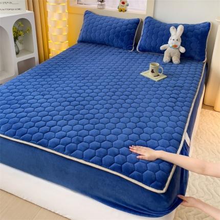 91家纺网 家纺一手货源 找家纺 总牛奶绒抗静电夹棉床笠床罩床单床盖床护垫套宿舍三件套