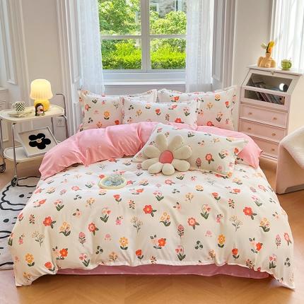 91家纺网 家纺一手货源 找家纺 卡斯诺 2025新款植物羊绒磨毛四件套 知语