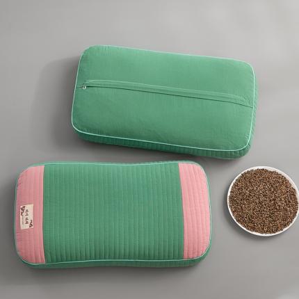 91家纺网 家纺一手货源 找家纺 （总）仁宇2023年新款全棉韩式砂洗面包枕头水洗棉全荞麦颈椎枕芯