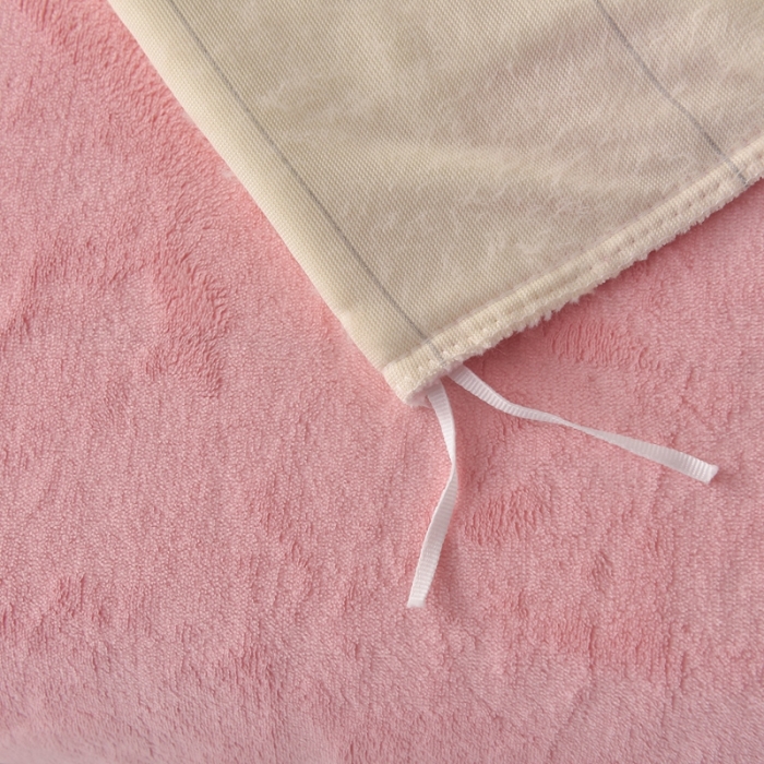 91家纺网 家纺一手货源 找家纺 畅畅家纺 2023新款兔毛绒兔兔绒懒兔绒立体剪花牛奶绒四件套 米黄+粉