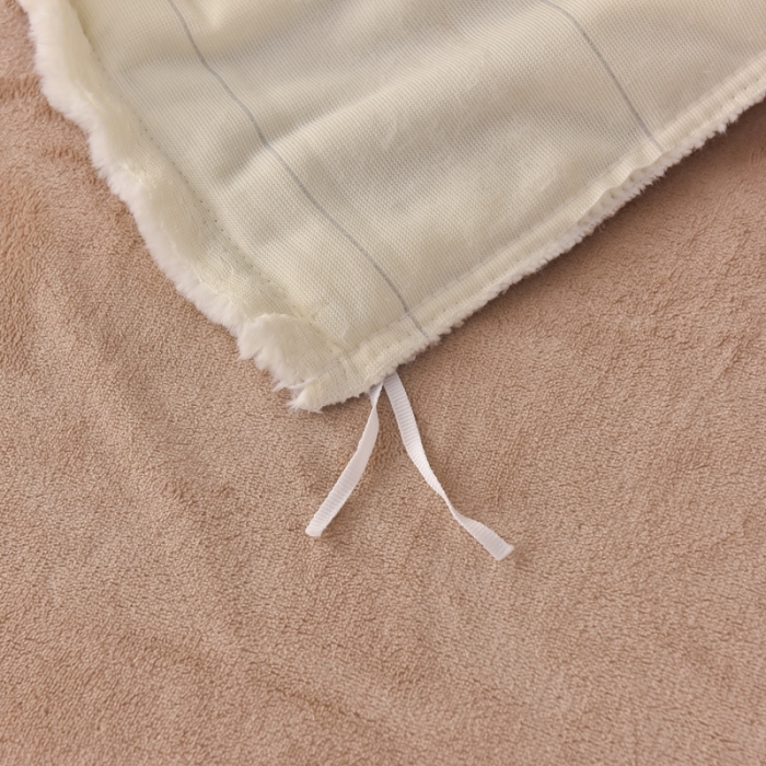 91家纺网 家纺一手货源 找家纺 畅畅家纺 2023新款兔毛绒兔兔绒懒兔绒立体剪花牛奶绒四件套 米黄+咖