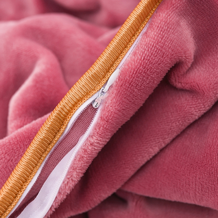 91家纺网 家纺一手货源 找家纺 博兰蒂2023新款绣花牛奶绒四件套床裙款-水仙花系列 豆沙