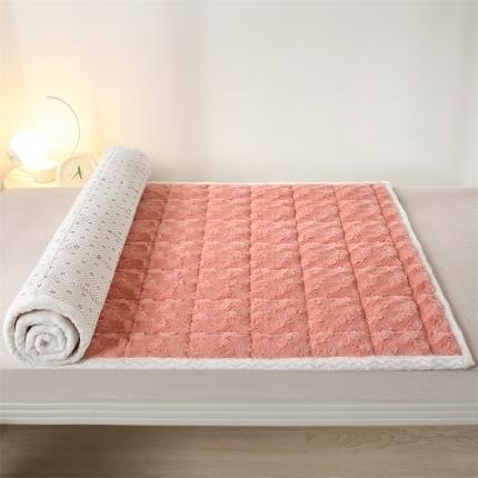 91家纺网 家纺一手货源 找家纺 东宇  2025新款兔毛绒抗菌学生床垫 兔毛绒-柔情玉