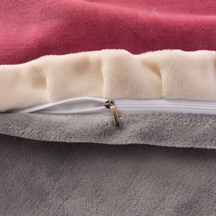 91家纺网 家纺一手货源 找家纺 畅畅 2024新款加厚韩版花卉牛奶绒刺绣花四件套婴儿兔毛绒繁花似锦 繁花似锦-豆沙+灰