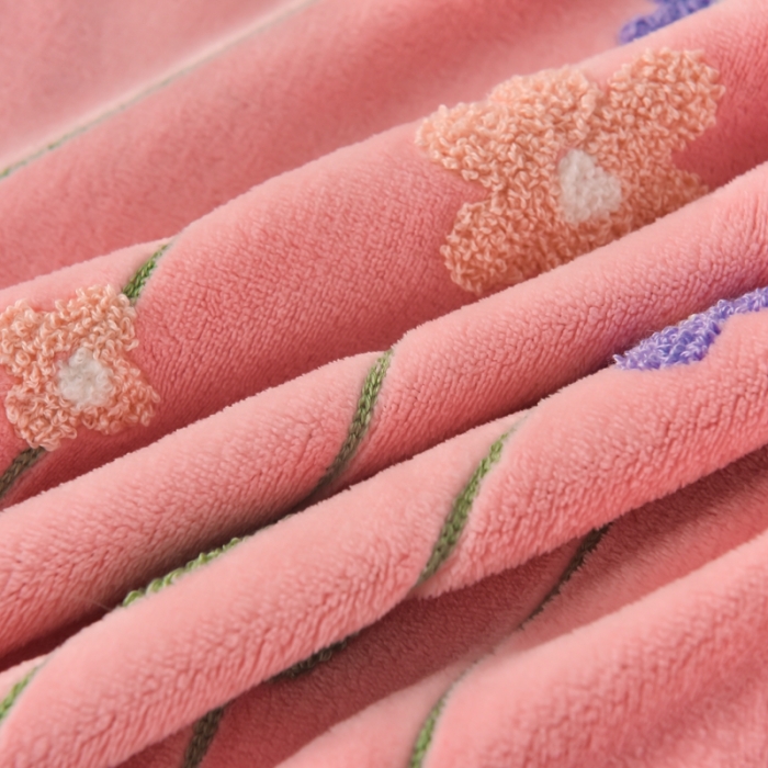 91家纺网 家纺一手货源 找家纺 畅畅 2024新款加厚韩版花卉牛奶绒刺绣花四件套婴儿兔毛绒繁花似锦 繁花似锦-粉+灰