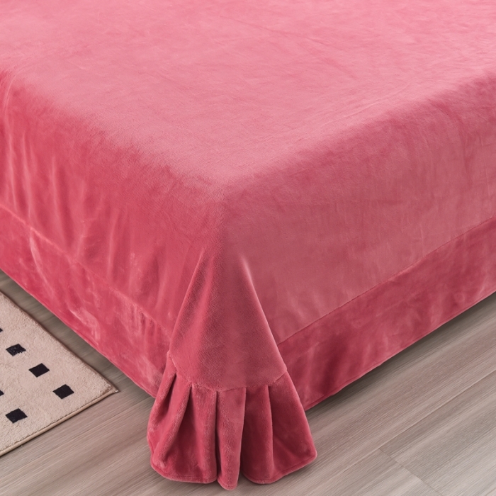 91家纺网 家纺一手货源 找家纺 畅畅 2024新款加厚韩版花卉牛奶绒刺绣花四件套婴儿兔毛绒繁花似锦 繁花似锦-红豆沙