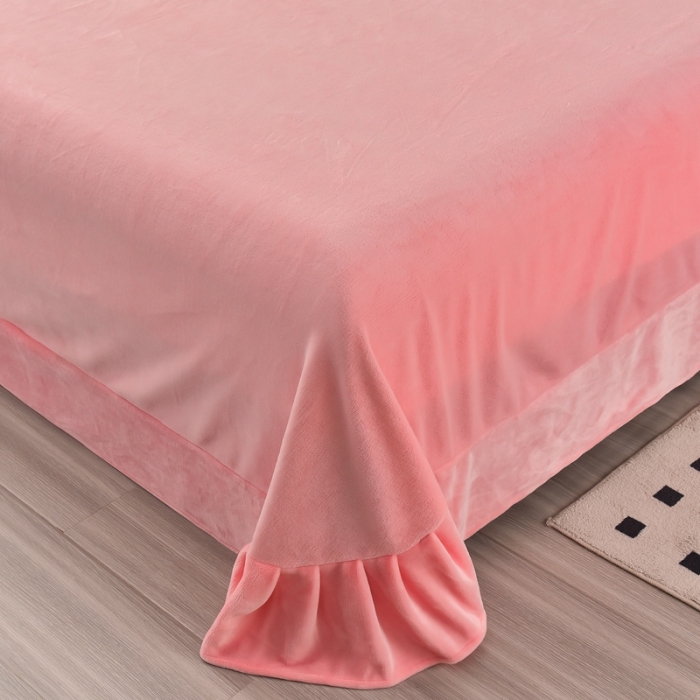 91家纺网 家纺一手货源 找家纺 畅畅 2024新款加厚韩版花卉牛奶绒刺绣花四件套婴儿兔毛绒繁花似锦 繁花似锦-樱桃粉