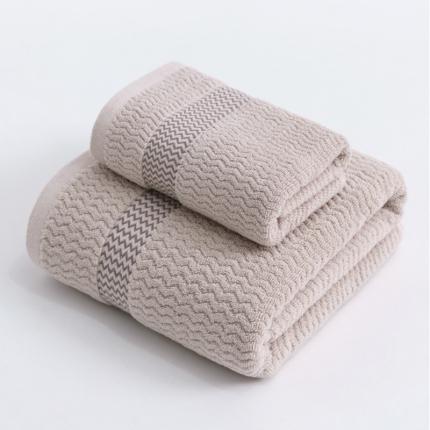 91家纺网 家纺一手货源 找家纺 （总）朴尔家纺 2023新款全棉32股波浪纹系列毛巾浴巾