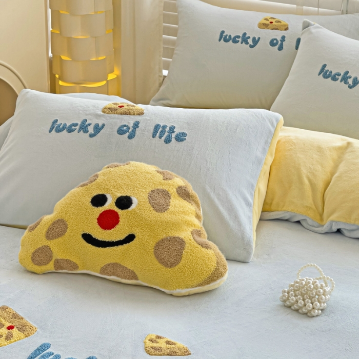 91家纺网 家纺一手货源 找家纺 娜娜 2023新款牛奶绒毛巾绣套件 海绵宝宝-天空蓝小号