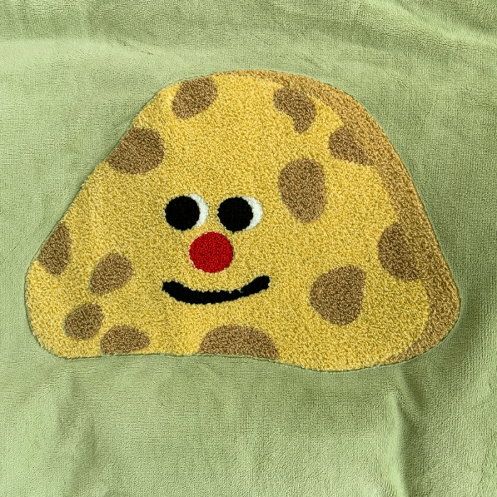 91家纺网 家纺一手货源 找家纺 娜娜 2023新款牛奶绒毛巾绣套件 海绵宝宝-草绿