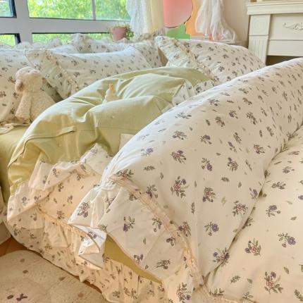 91家纺网 家纺一手货源 找家纺 （总）艾唯希 2024新款全棉韩式花边四件套纯棉唯美公主风田园系列