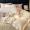 91家纺网 家纺一手货源 找家纺 美伦美焕2023新款纯色立体雕花牛奶绒床盖四件套床裙款式 米白