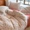 91家纺网 家纺一手货源 找家纺 摩卡 2023新款保暖法式印花花边四件套床单款四件套 彩色玫瑰-豆沙