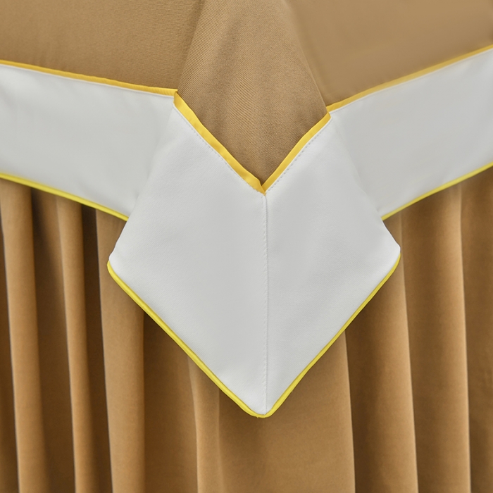 91家纺网 家纺一手货源 找家纺 不打烊 2023新款欧洲尼美容床罩四件套 皇家风范 驼色