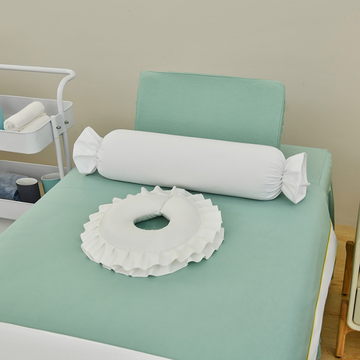 91家纺网 家纺一手货源 找家纺 不打烊 2023新款欧洲尼美容床罩四件套 皇家风范 浅绿色