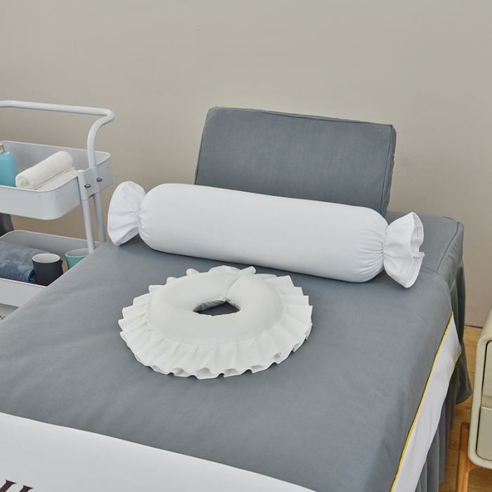 91家纺网 家纺一手货源 找家纺 不打烊 2023新款欧洲尼美容床罩四件套 皇家风范 灰色