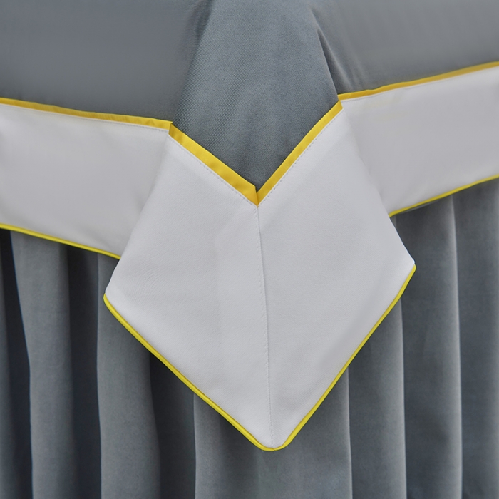 91家纺网 家纺一手货源 找家纺 不打烊 2023新款欧洲尼美容床罩四件套 皇家风范 灰色