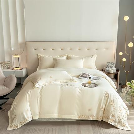 91家纺网 家纺一手货源 找家纺 （总）2023新款AB版亲肤棉绣花四件套-洛可可